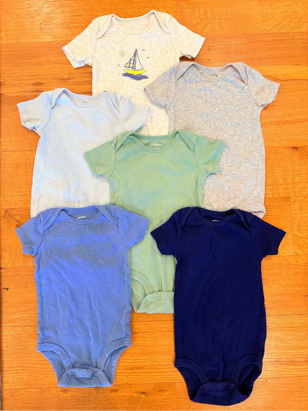CARTER’S | Baby Boy 6-Pack Short-Sleeve Cotton Bodysuits